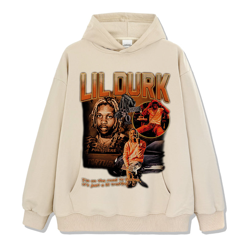 I Am on the Road to Riches,its Just a Lil Traffic by Lil Durk Hoodie - view 4