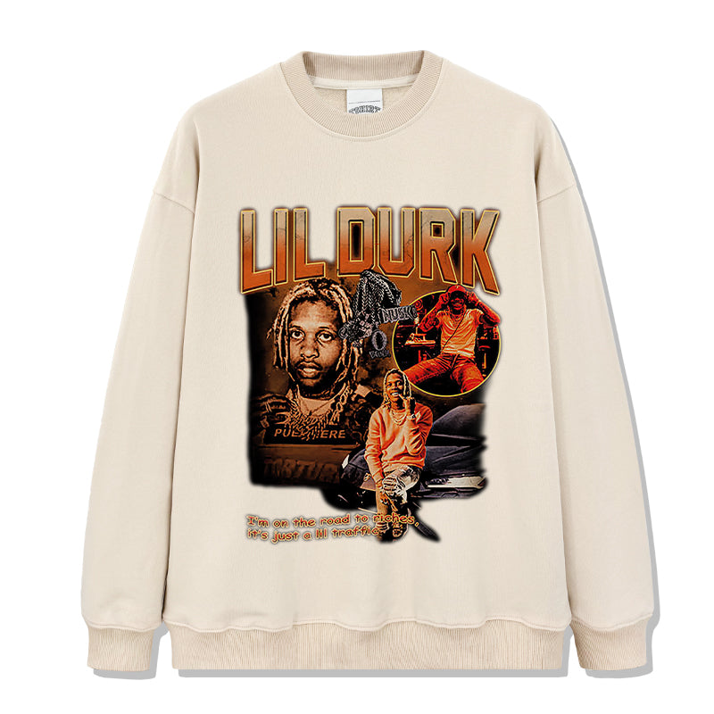 I Am on the Road to Riches,its Just a Lil Traffic by Lil Durk Sweatshirt - view 4