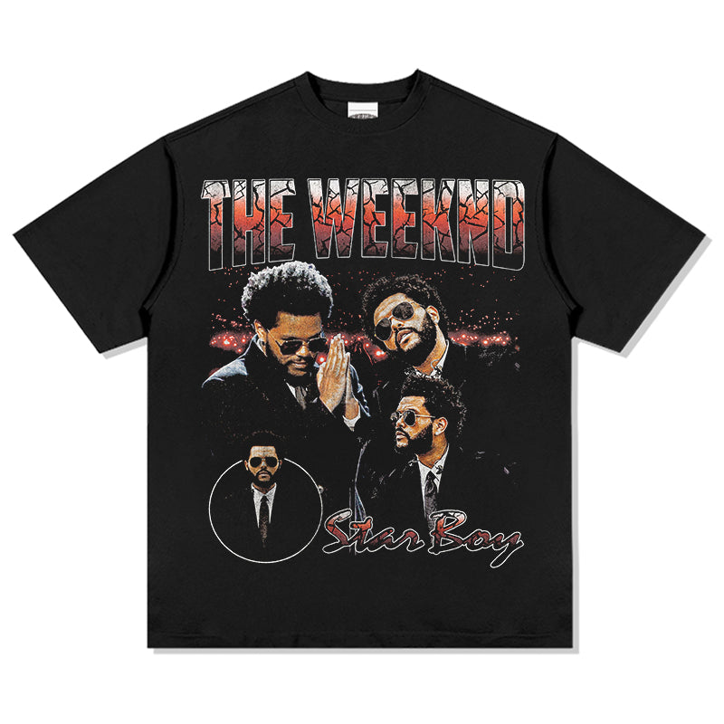 Star Boy By The Weeknd Tee in heavyweight 240gsm cotton