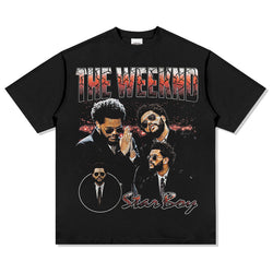 Star Boy By The Weeknd Tee tribute tee in heavyweight cotton
