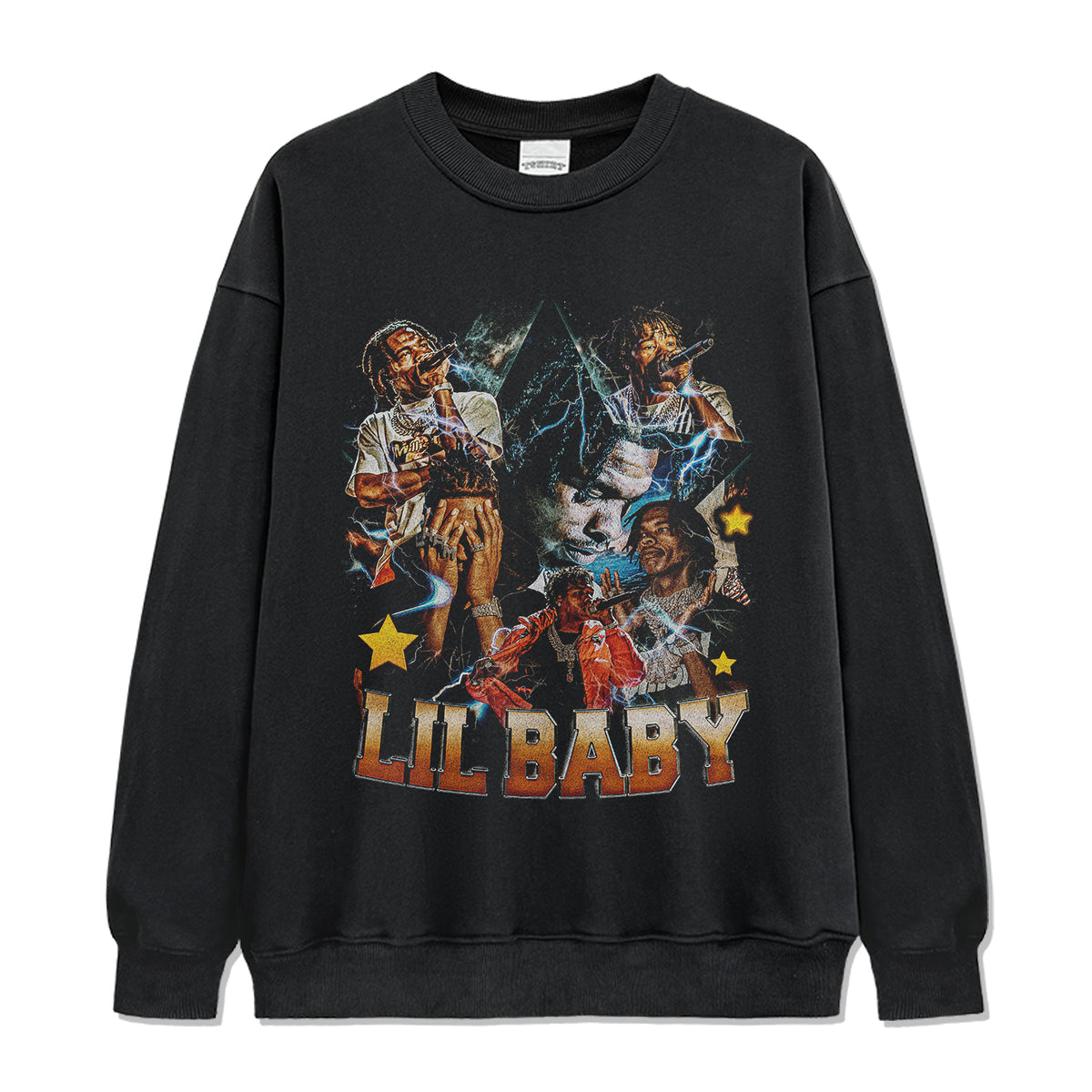 Lil Baby Sweatshirt tribute tee in heavyweight cotton