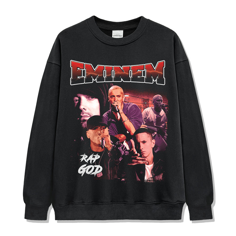 Rap God By Eminem Sweatshirt tribute tee in heavyweight cotton
