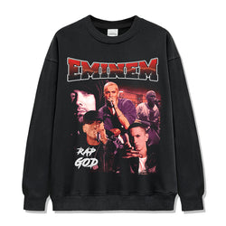 Rap God By Eminem Sweatshirt tribute tee in heavyweight cotton