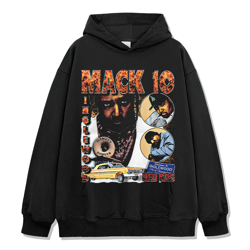 Red Gas By Mack 10 Hoodie