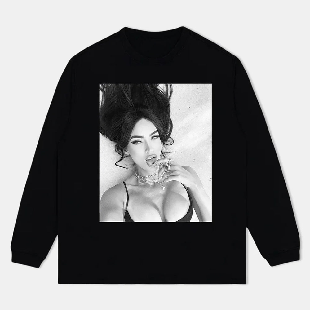Megan Fox New Graphic Tee Black Design - view 3