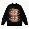 Exclusive Fashion Gold & Jade Grills Lip Print Tee - view 5