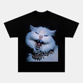 Spiky Style Fierce Cat Graphic Tee