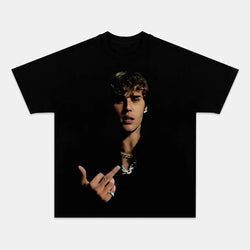 Justin Bieber Attitude graphic tee in black, designed in Toronto by 6ix Merchandise