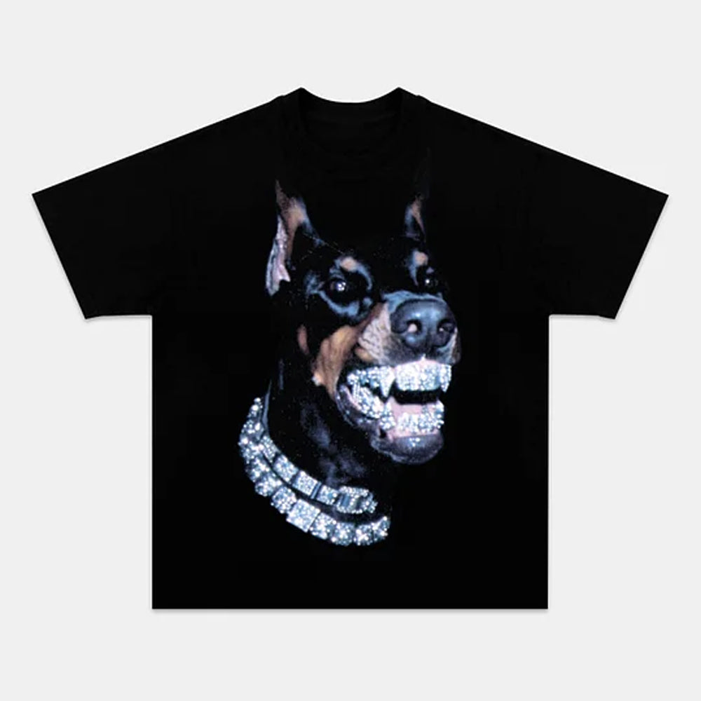 Fierce Retro Street Style Doberman Graphic Tee
