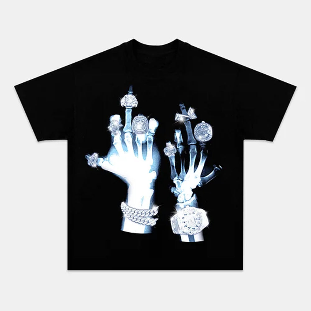 Blue Phantom Diamond Hand Graphic Tee