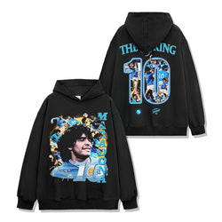 Diego Maradona The King Hoodie tribute hoodie in heavyweight cotton