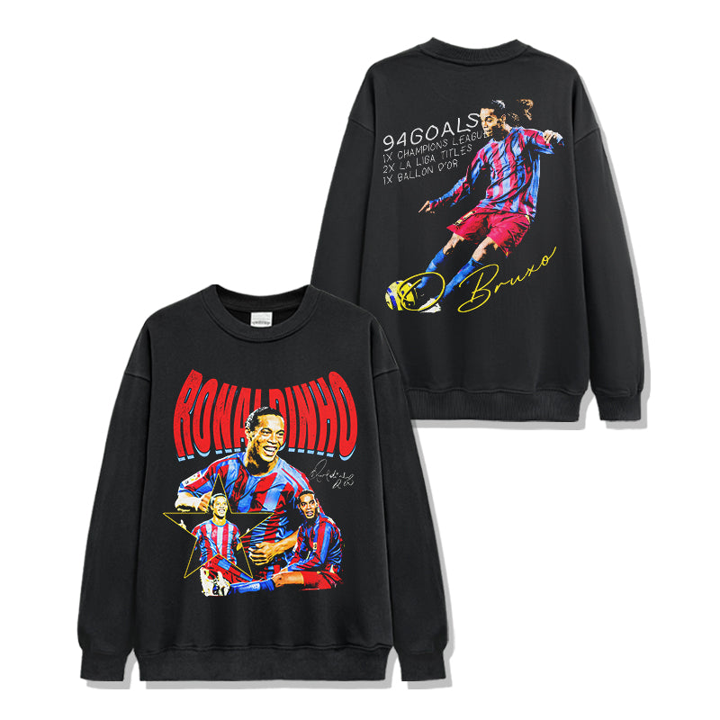 Ronaldinho "Signature" Sweatshirt tribute tee in heavyweight cotton