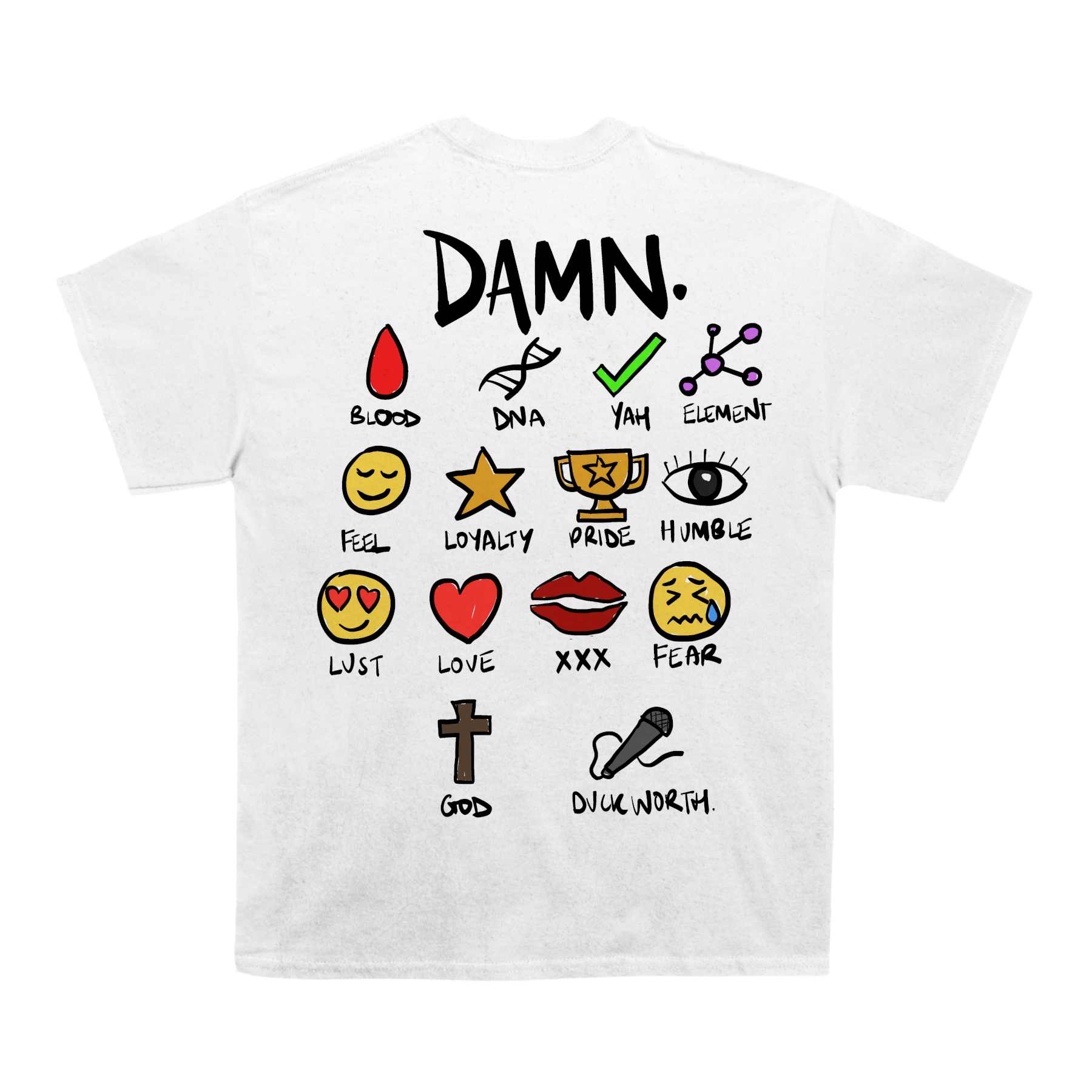 Kendrick Lamar "Damn Notebook" Back Design TEE