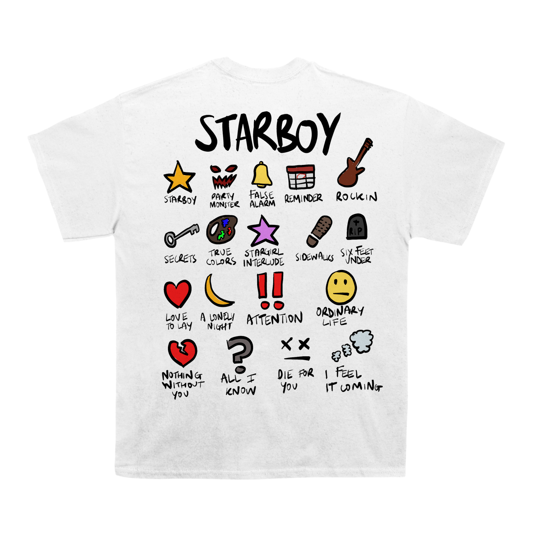 The Weeknd "Starboy" Notebook Back Design TEE