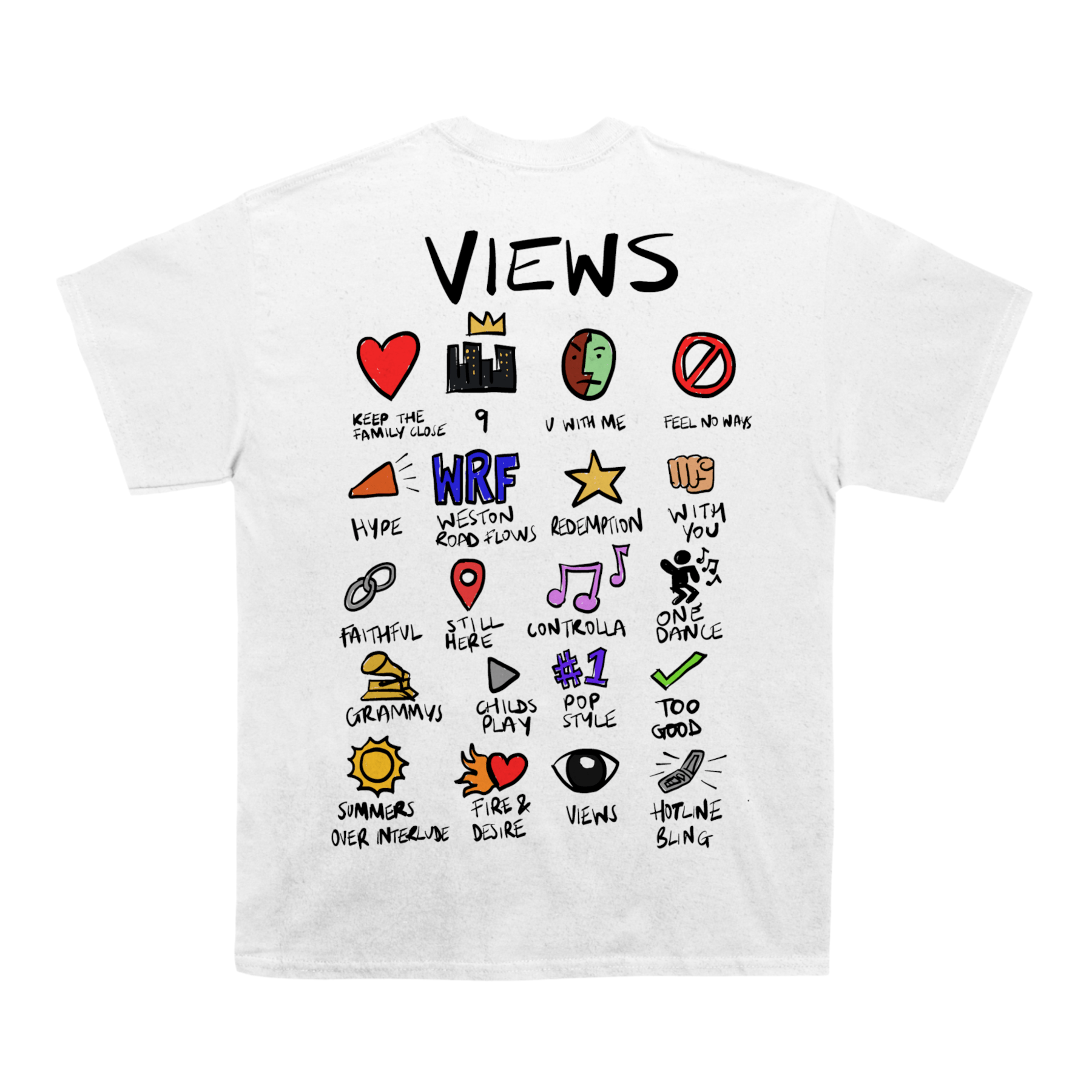 Drake "Views" Notebook Back Design TEE