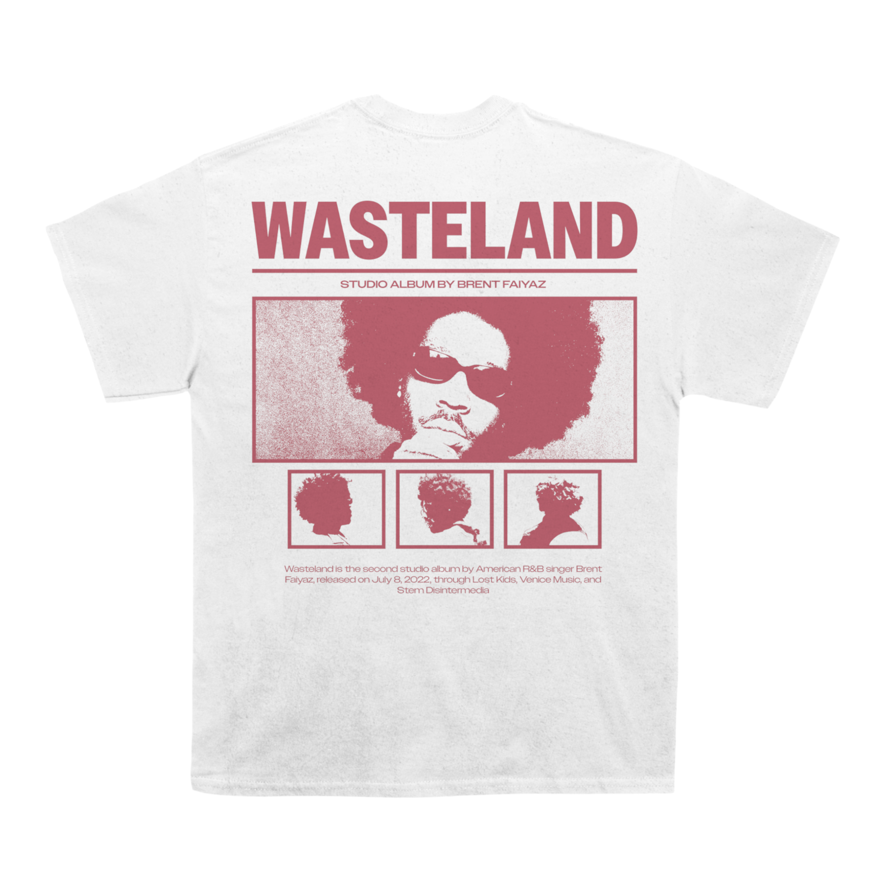 Brent Faiyaz "Wasteland" Back Design TEE