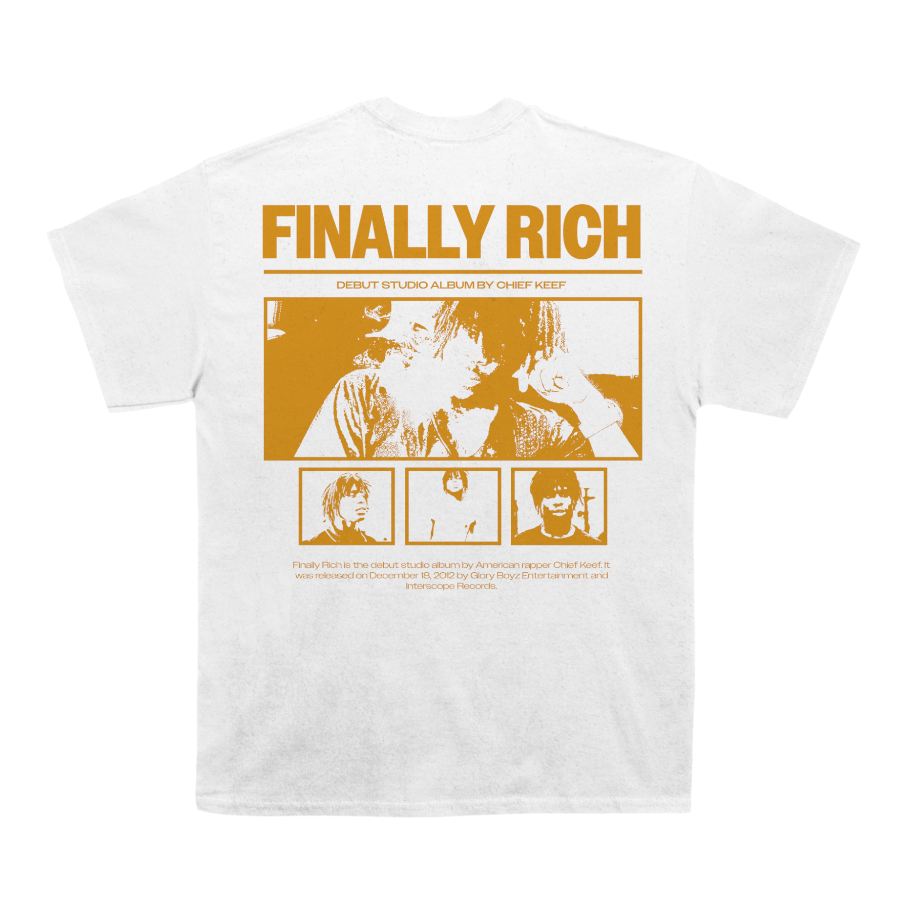 Chief Keef "Finally Rich" Back Design TEE