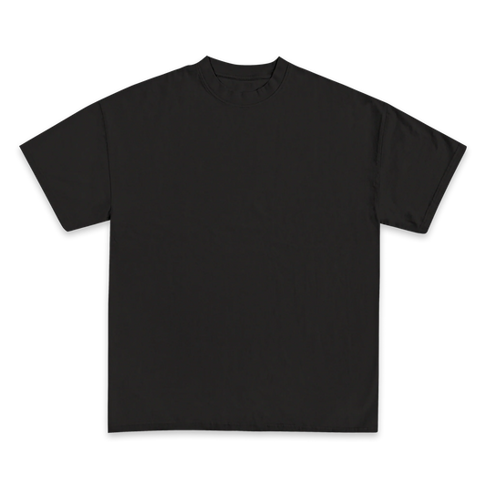 Custom Print Tee — Black front