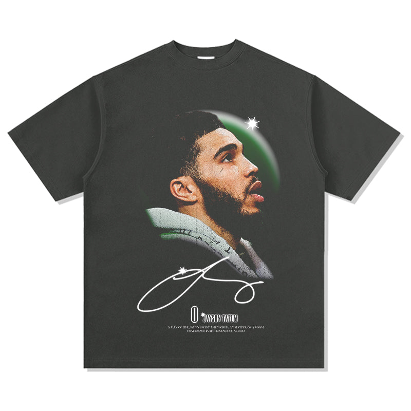 Jayson Tatum Tee NBA tribute tee in heavyweight cotton