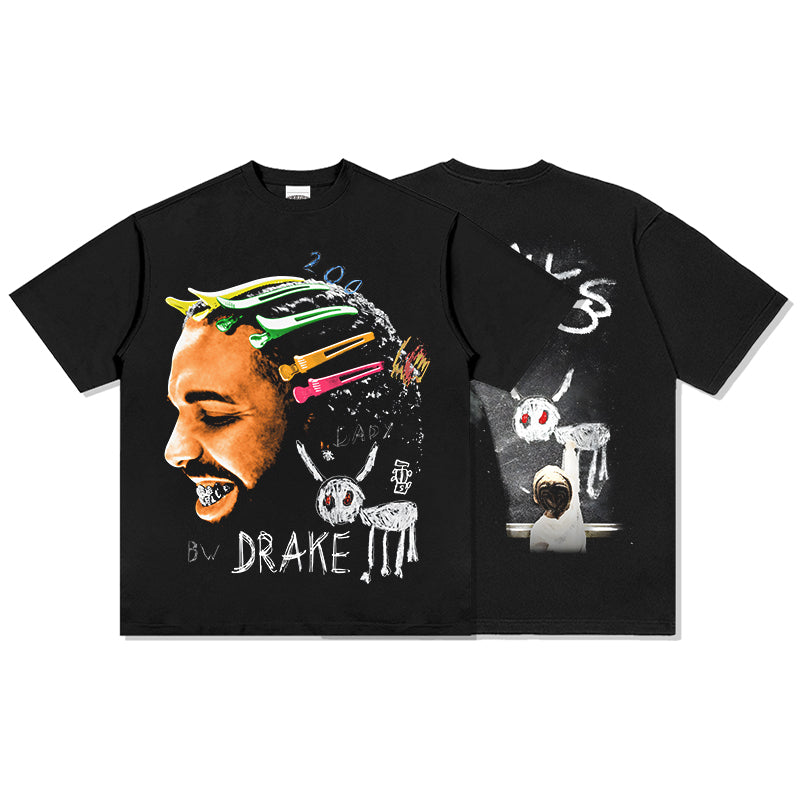 For All The Dogs By Drake Tee tribute tee in heavyweight cotton