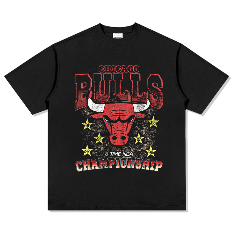 Chicago Bulls Tee NBA in heavyweight 240gsm cotton