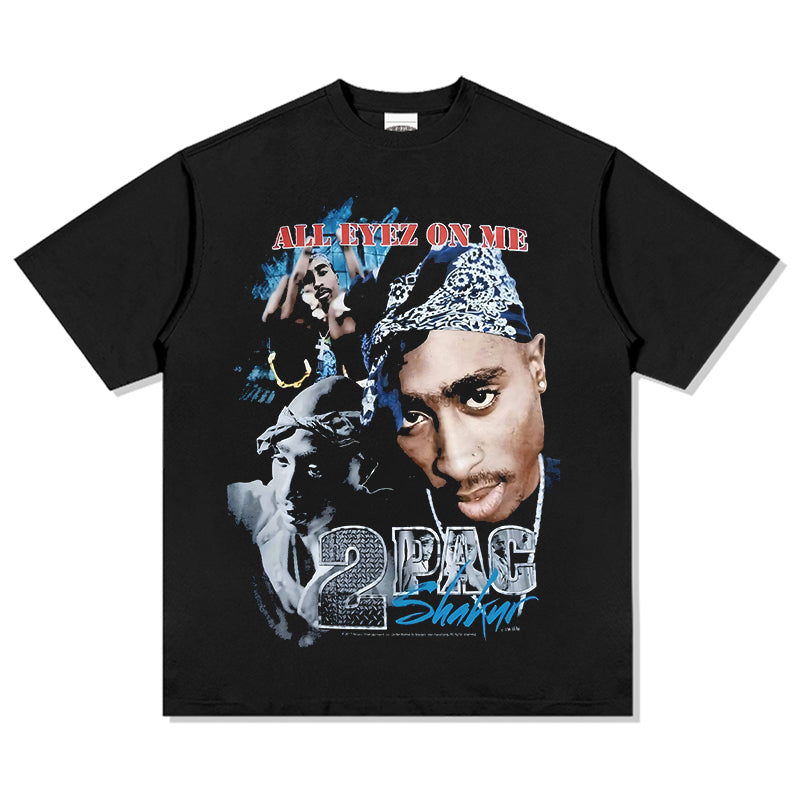 All Eyez On Me By Tupac Shakur Tee in heavyweight 240gsm cotton