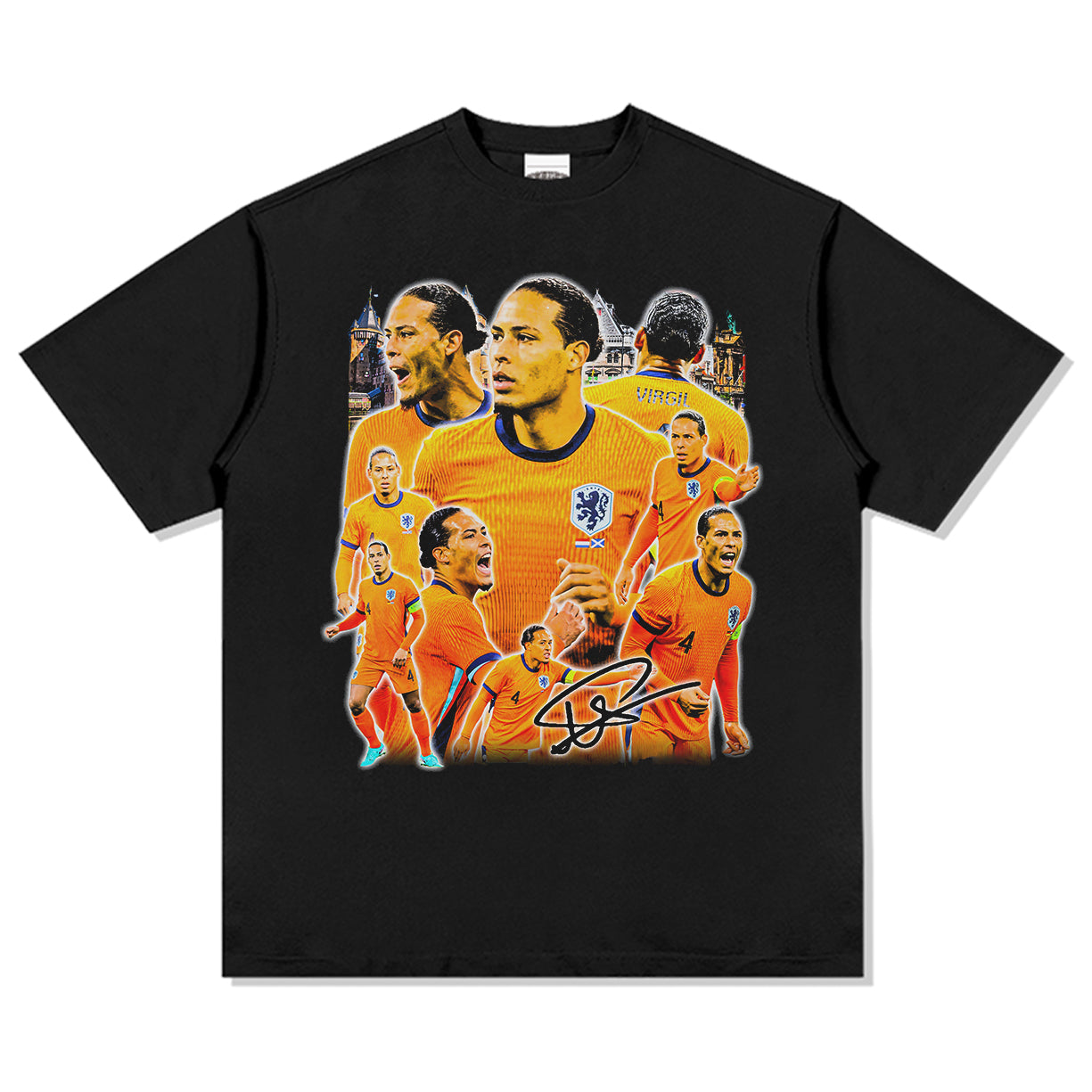 Virgil van Dijk Liverpool and Netherlands captain fan-made graphic tee designed in Toronto by 6ix Merchandise