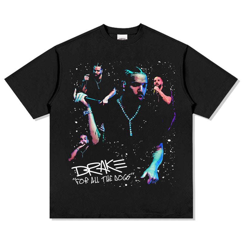 For All The Dogs By Drake Tee tribute tee in heavyweight cotton