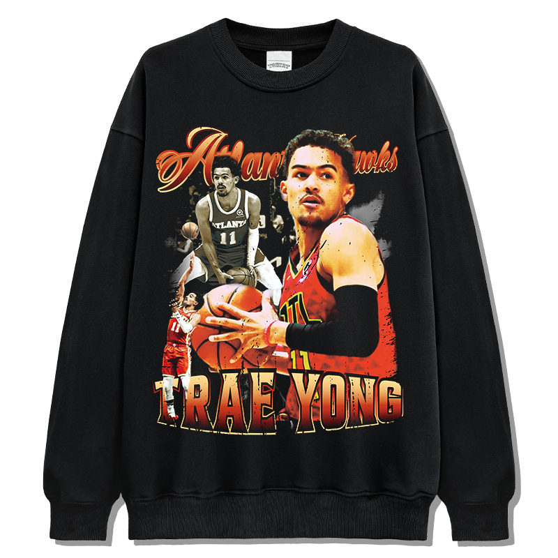 Trae Young Atlanta Hawks guard fan-made graphic sweatshirt designed in Toronto by 6ix Merchandise
