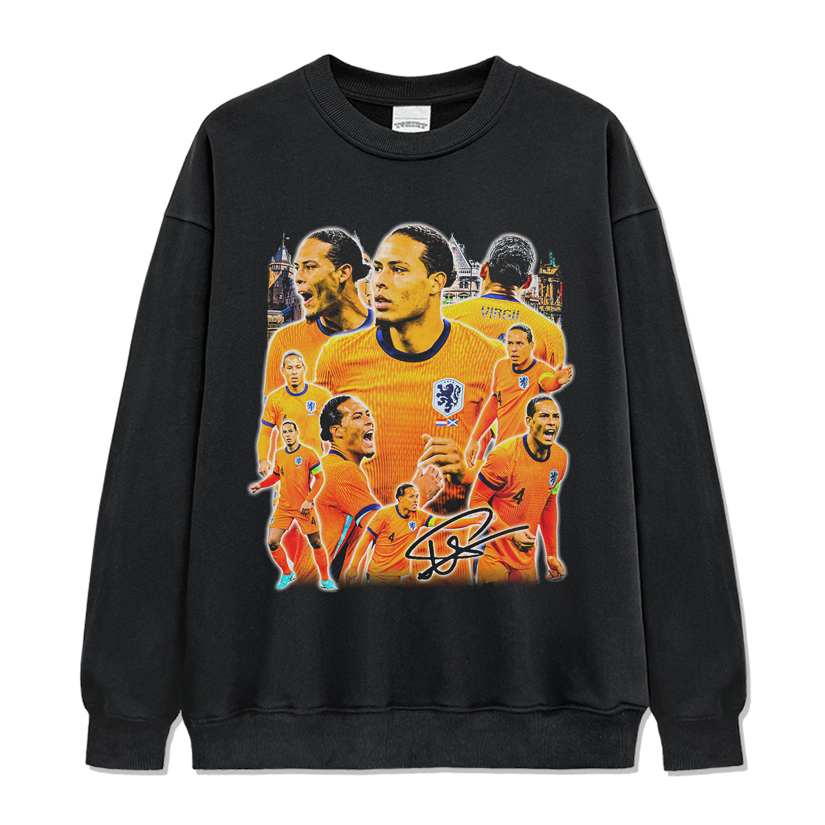 Virgil van Dijk Liverpool and Netherlands captain fan-made graphic sweatshirt designed in Toronto by 6ix Merchandise