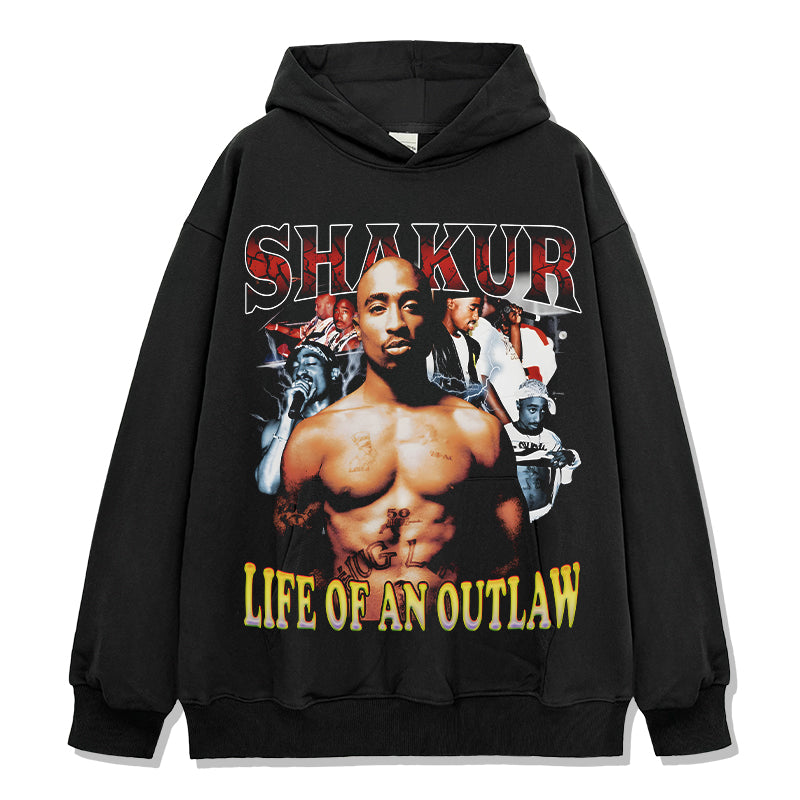 Life of an Outlaw By Tupac Shakur Hoodie