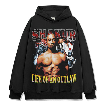 Life of an Outlaw By Tupac Shakur Hoodie