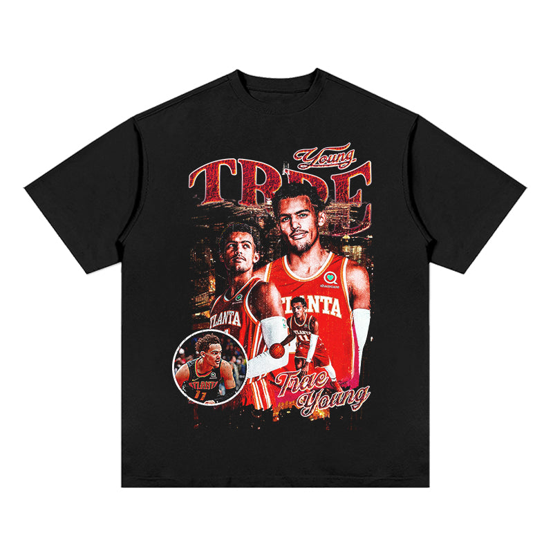 Trae Young Atlanta Hawks guard fan-made graphic tee designed in Toronto by 6ix Merchandise