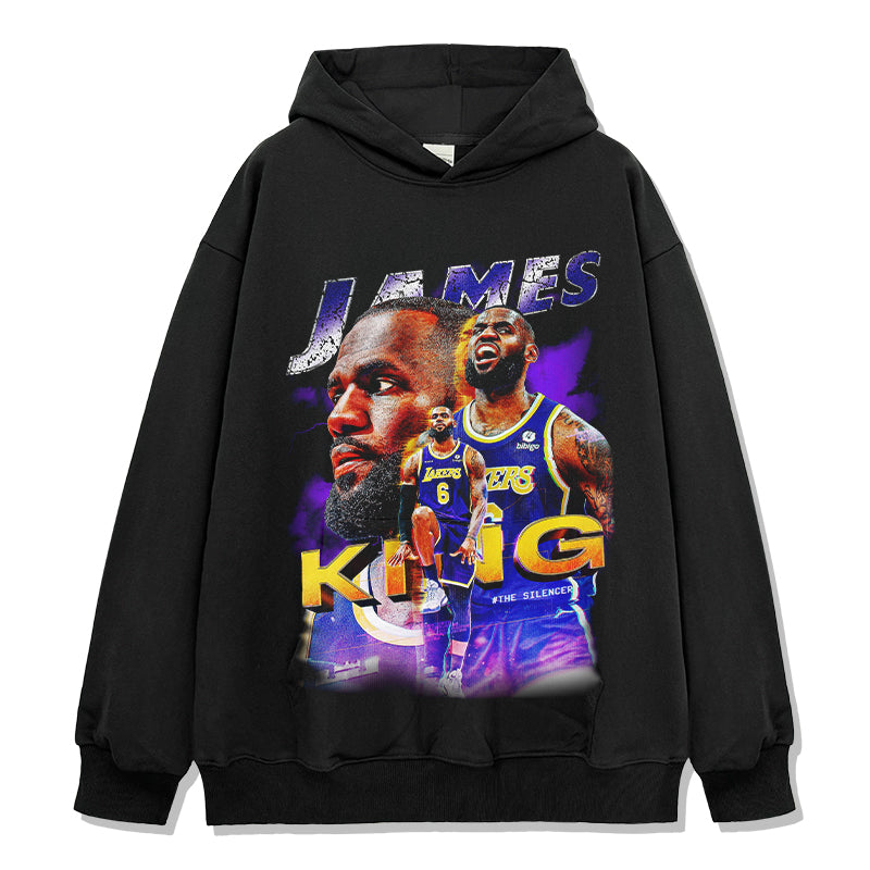 Lebron James Hoodie NBA in heavyweight 240gsm cotton