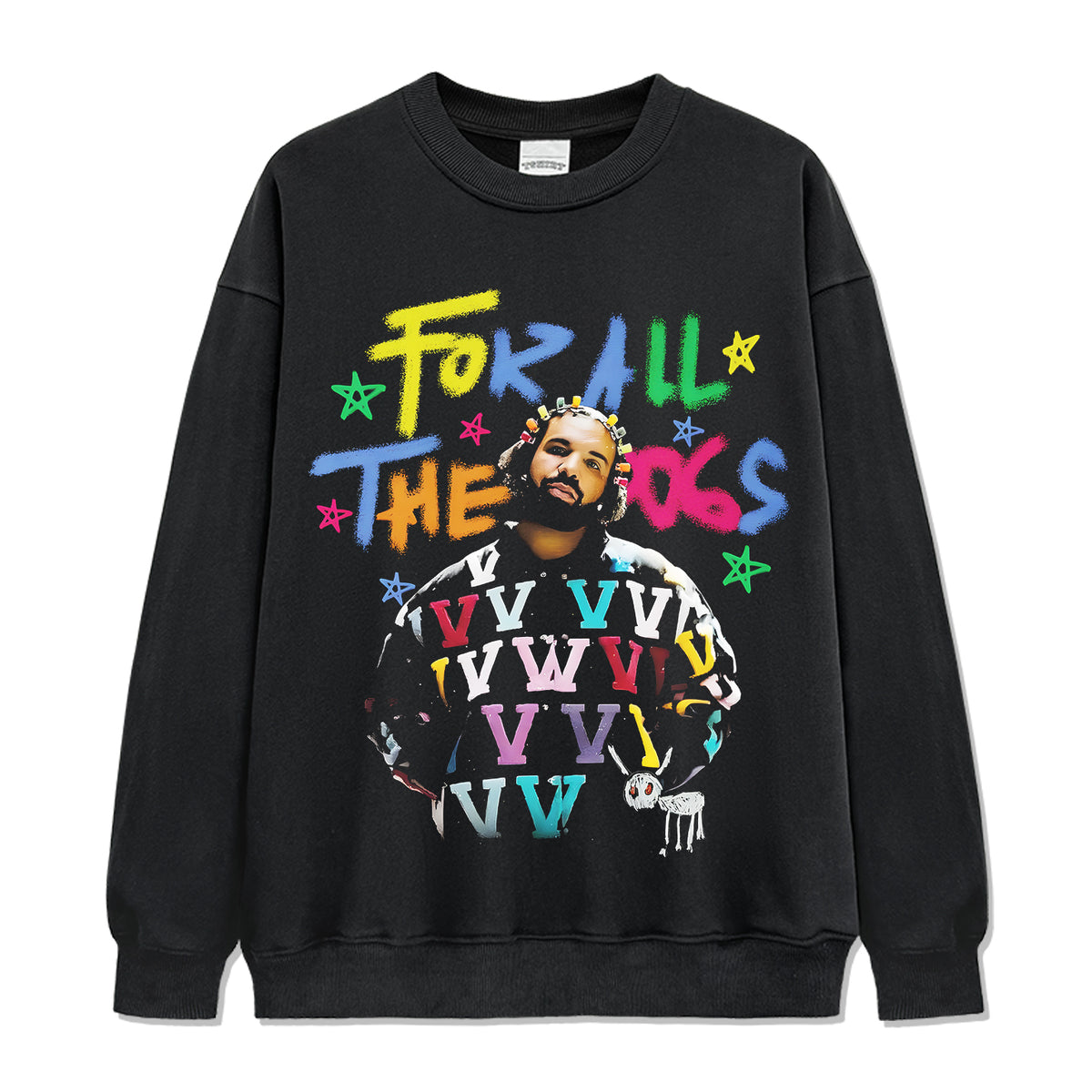 For All The Dogs By Drake Sweatshirt tribute tee in heavyweight cotton