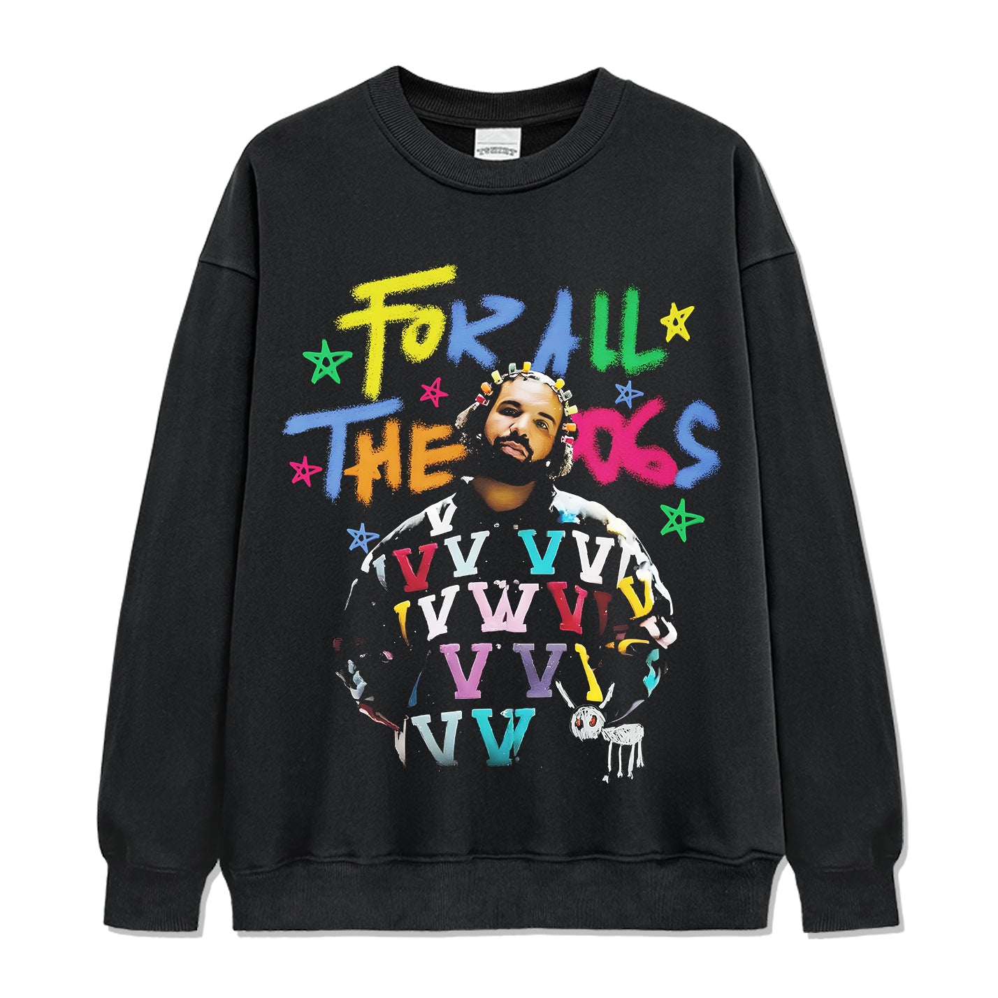 For All The Dogs By Drake Sweatshirt tribute tee in heavyweight cotton