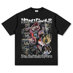 Manu Ginobili Tee NBA tribute tee in heavyweight cotton