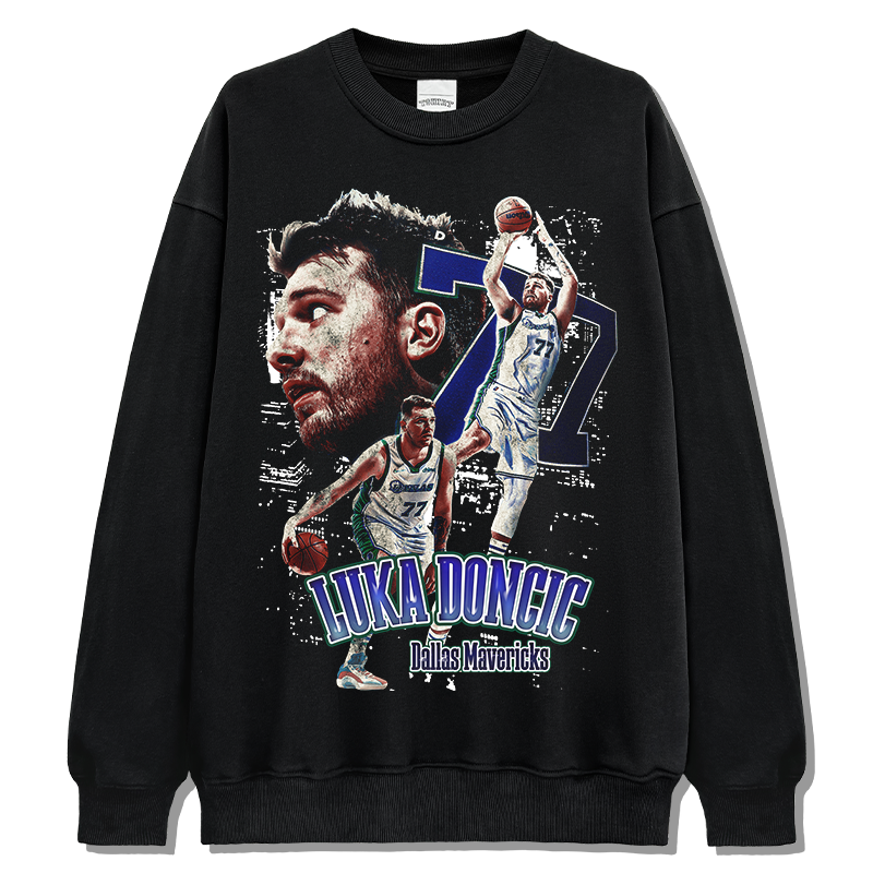 Luka Doncic Sweatshirt NBA in heavyweight 240gsm cotton