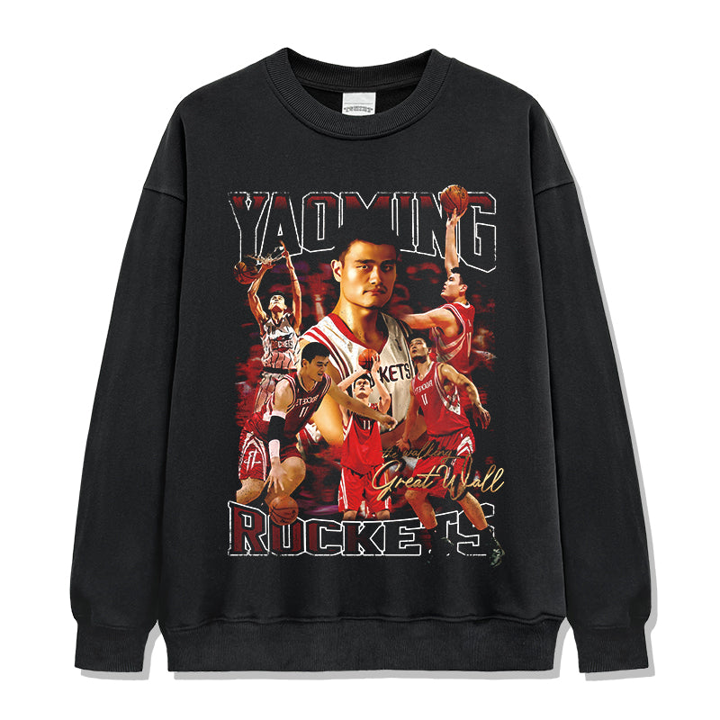 Yao Ming Sweatshirt NBA in heavyweight 240gsm cotton