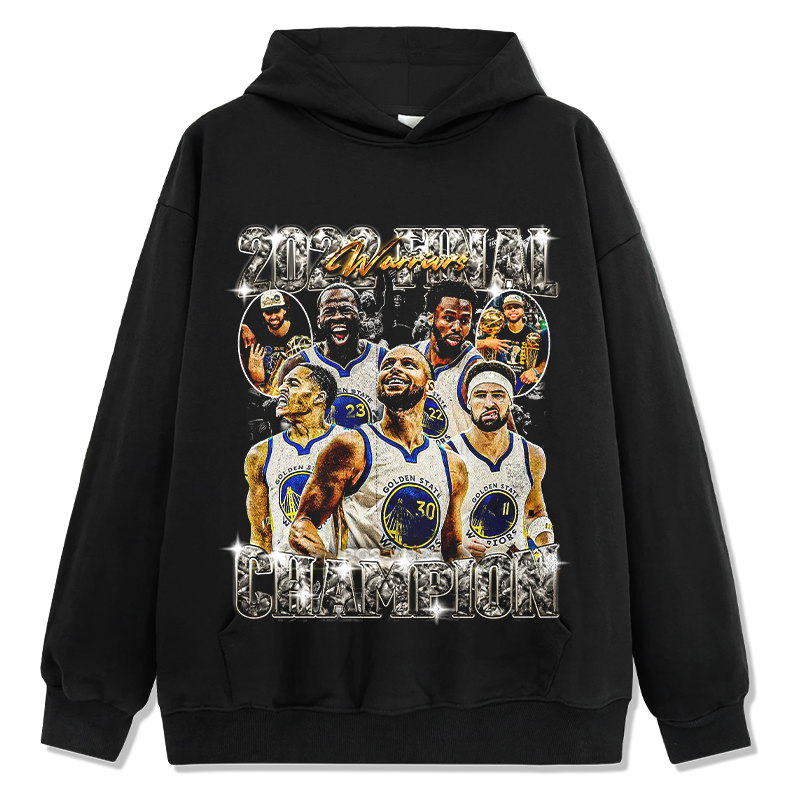 Warriors Championship Hoodie NBA in heavyweight 240gsm cotton