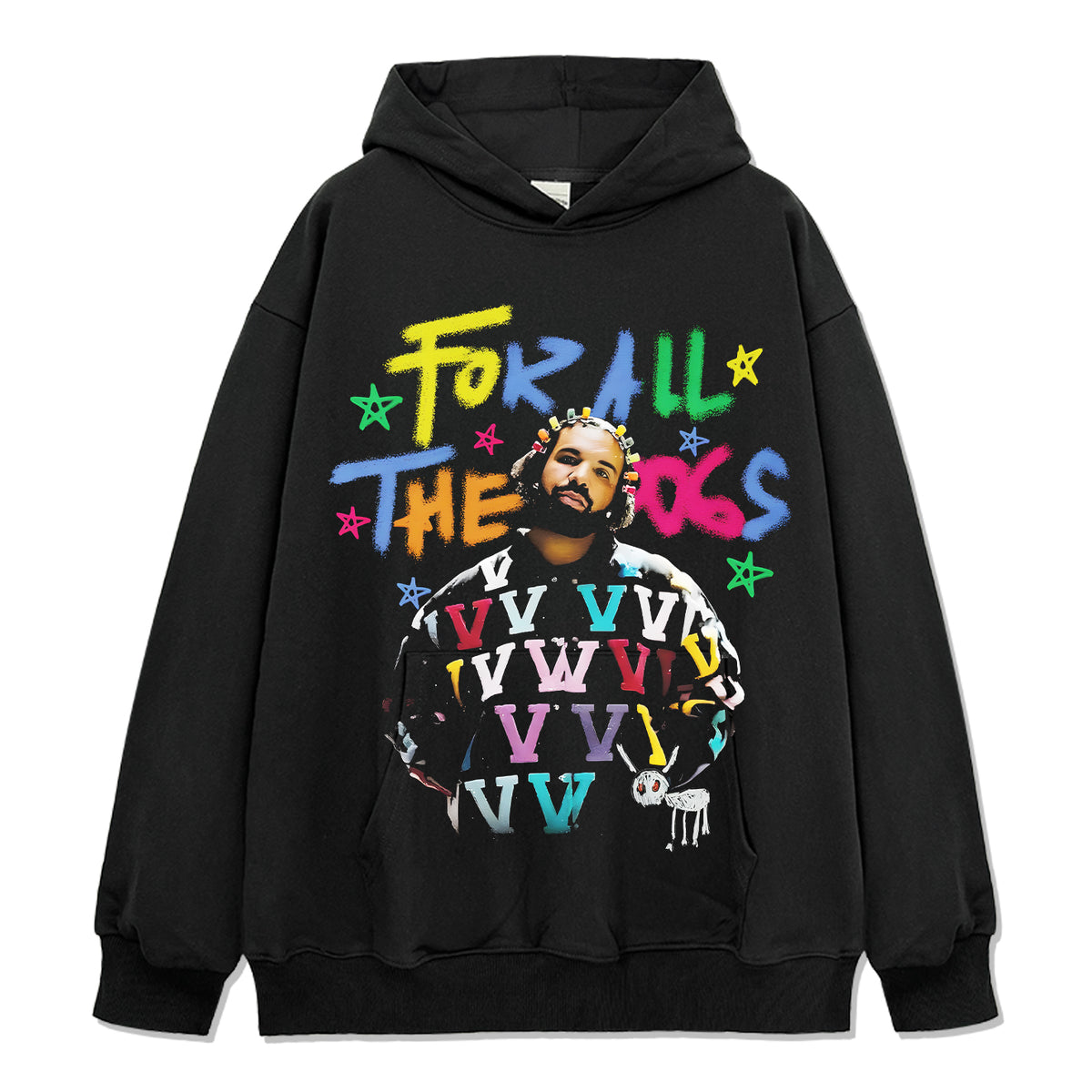 For All The Dogs By Drake Hoodie tribute hoodie in heavyweight cotton