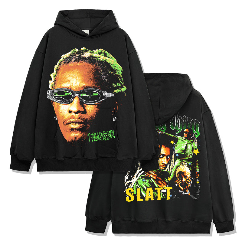 Slatty By Young Thug Hoodie tribute hoodie in heavyweight cotton