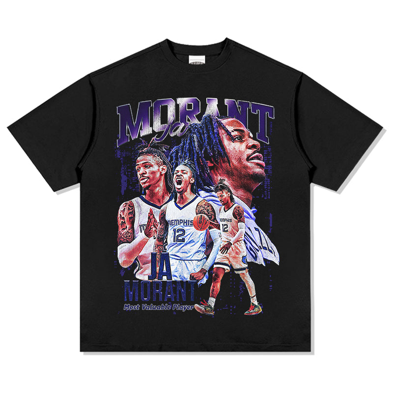 Ja Morant Tee NBA tribute tee in heavyweight cotton