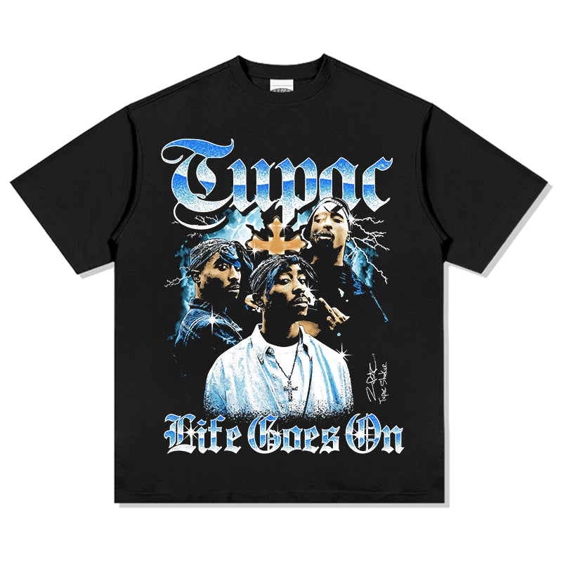 Life Goes On By Tupac Shakur Signature TEE