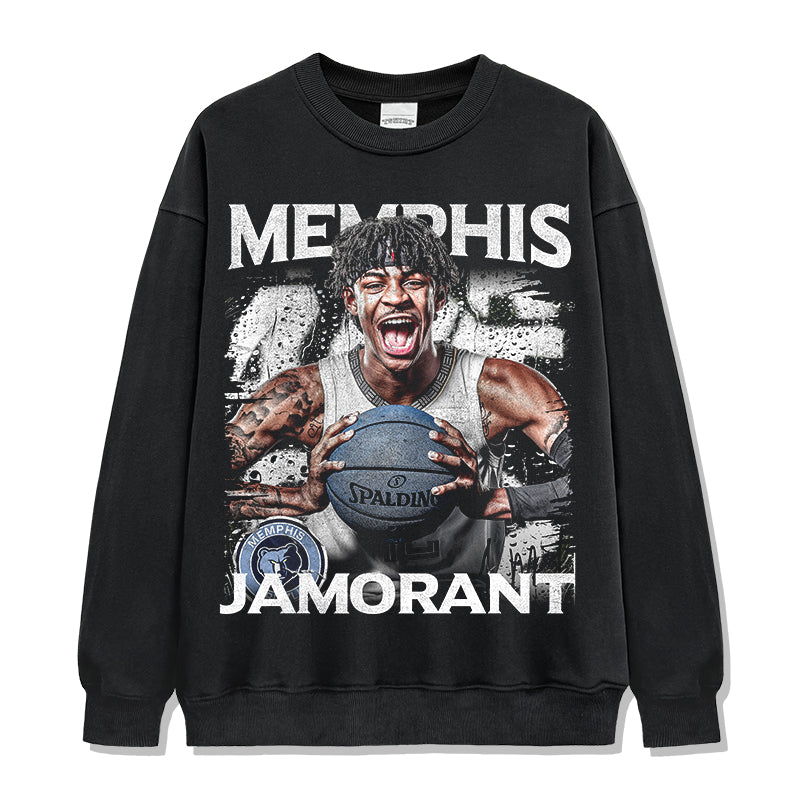 Ja Morant Sweatshirt NBA tribute tee in heavyweight cotton