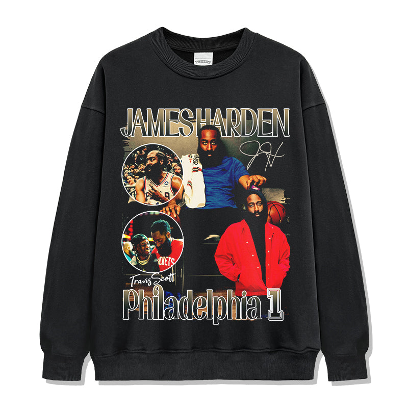 James Sharden Sweatshirt NBA in heavyweight 240gsm cotton