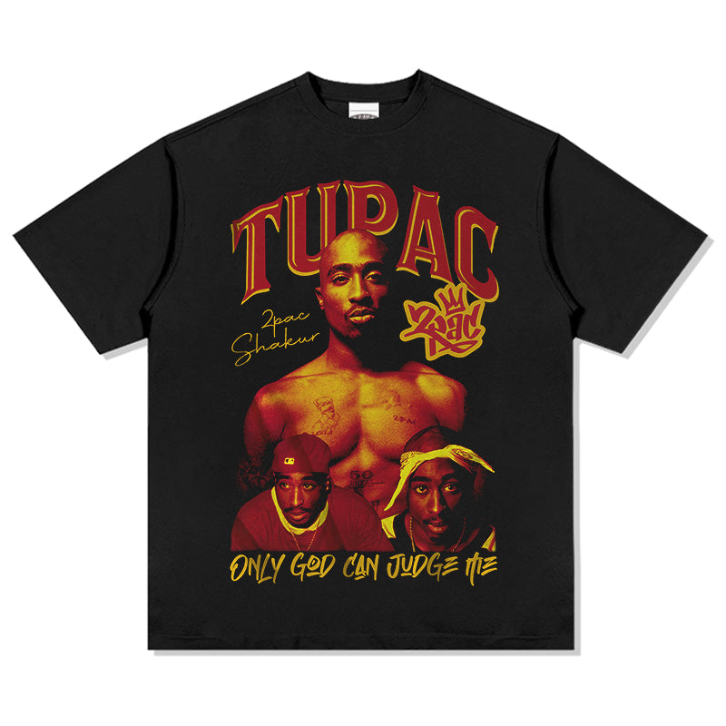 Only God Can Judge Me By Tupac Shakur Tee tribute tee in heavyweight cotton