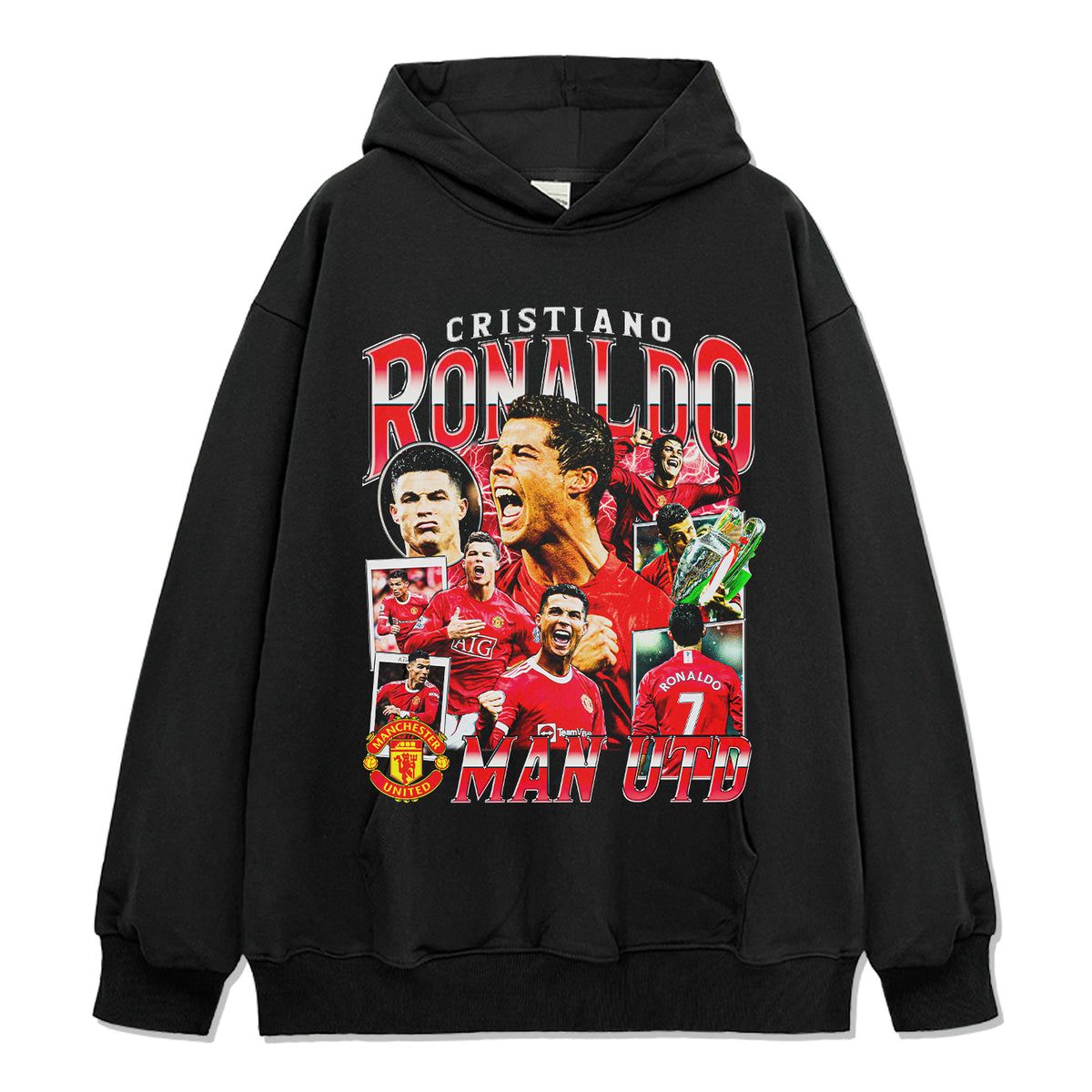 Cristiano Ronaldo Manchester United Hoodie tribute hoodie in heavyweight cotton