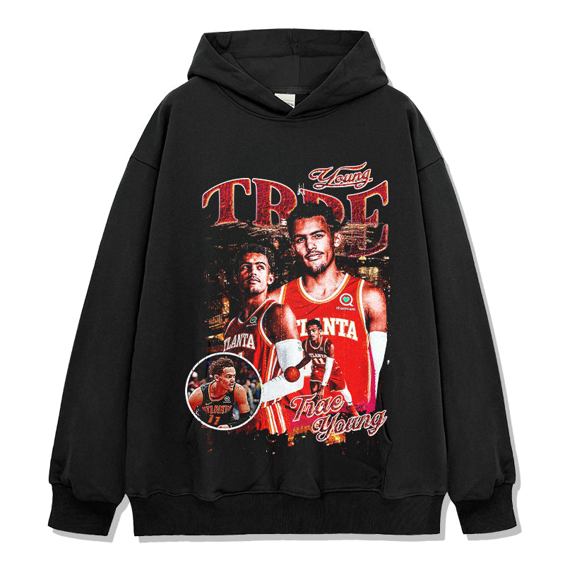 Trae Young Atlanta Hawks guard fan-made graphic hoodie designed in Toronto by 6ix Merchandise
