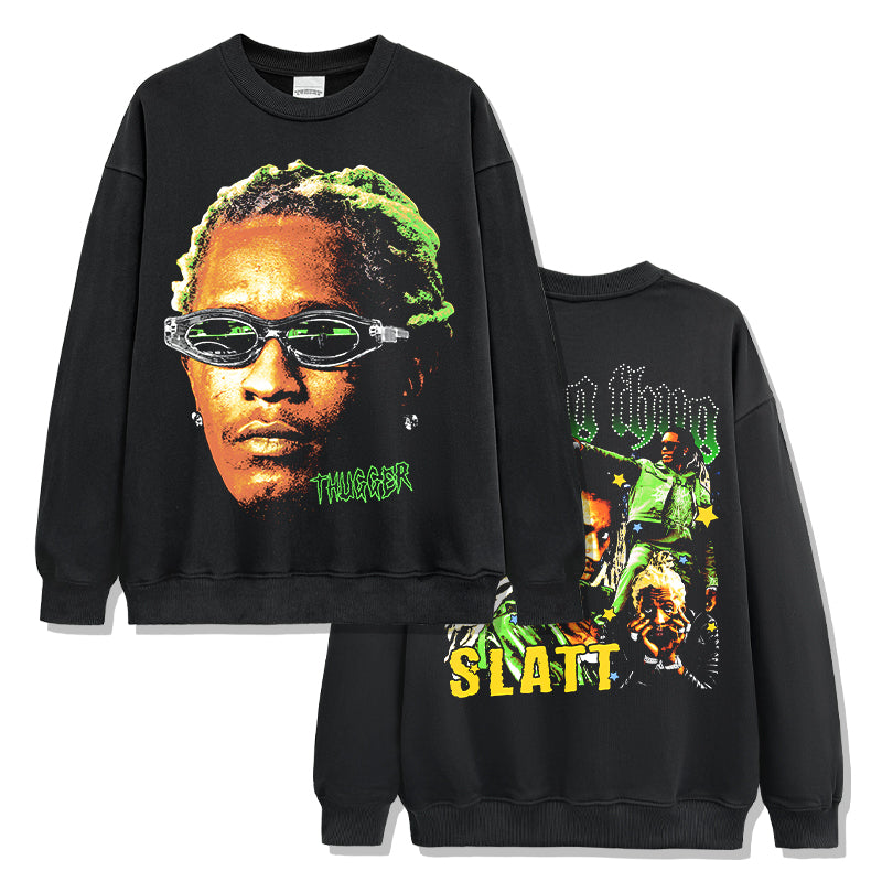 Slatty By Young Thug Sweatshirt tribute tee in heavyweight cotton